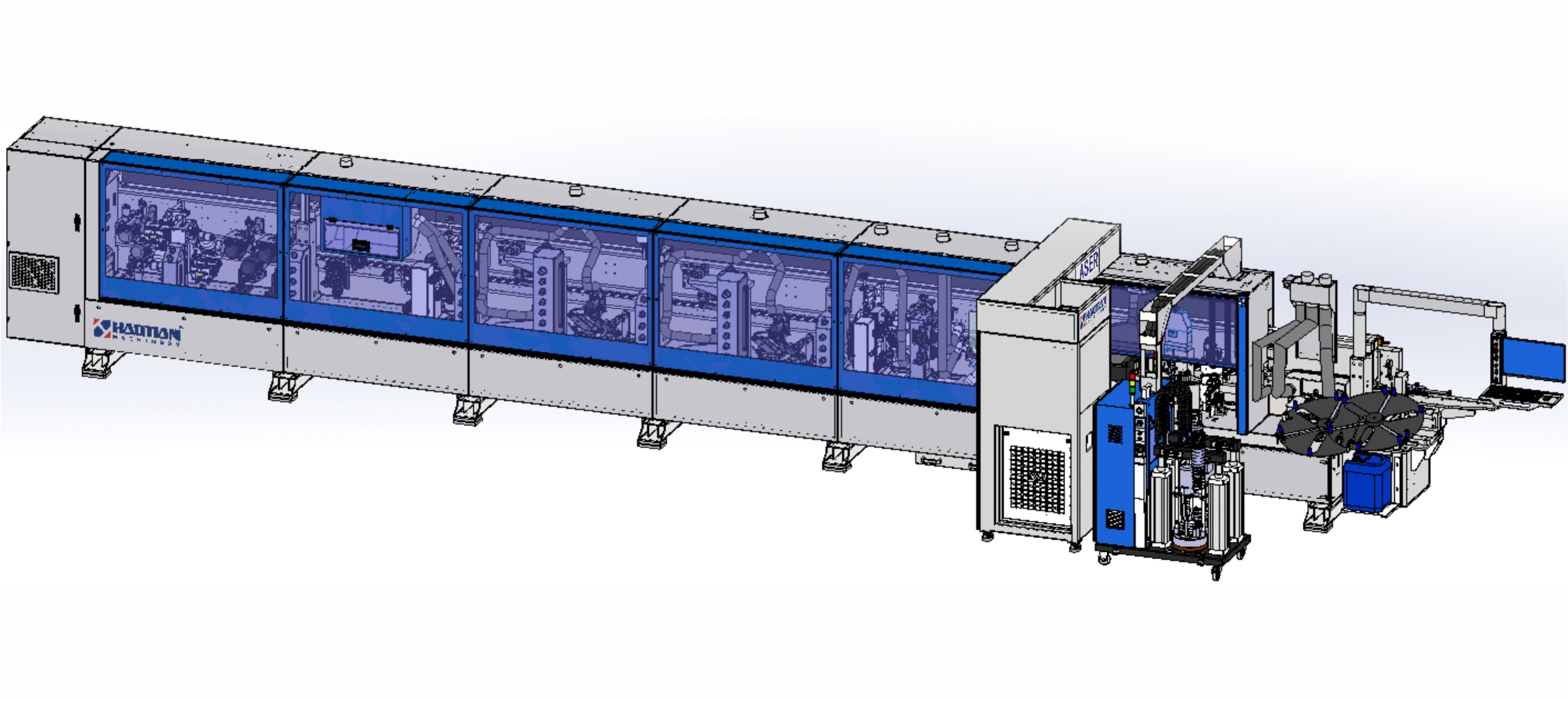 ECO-258H/12/14+L PUR2 LASER-S (激光和單軸雙膠多色PUR 板件厚度自動(dòng)測量 伺服送帶及大壓