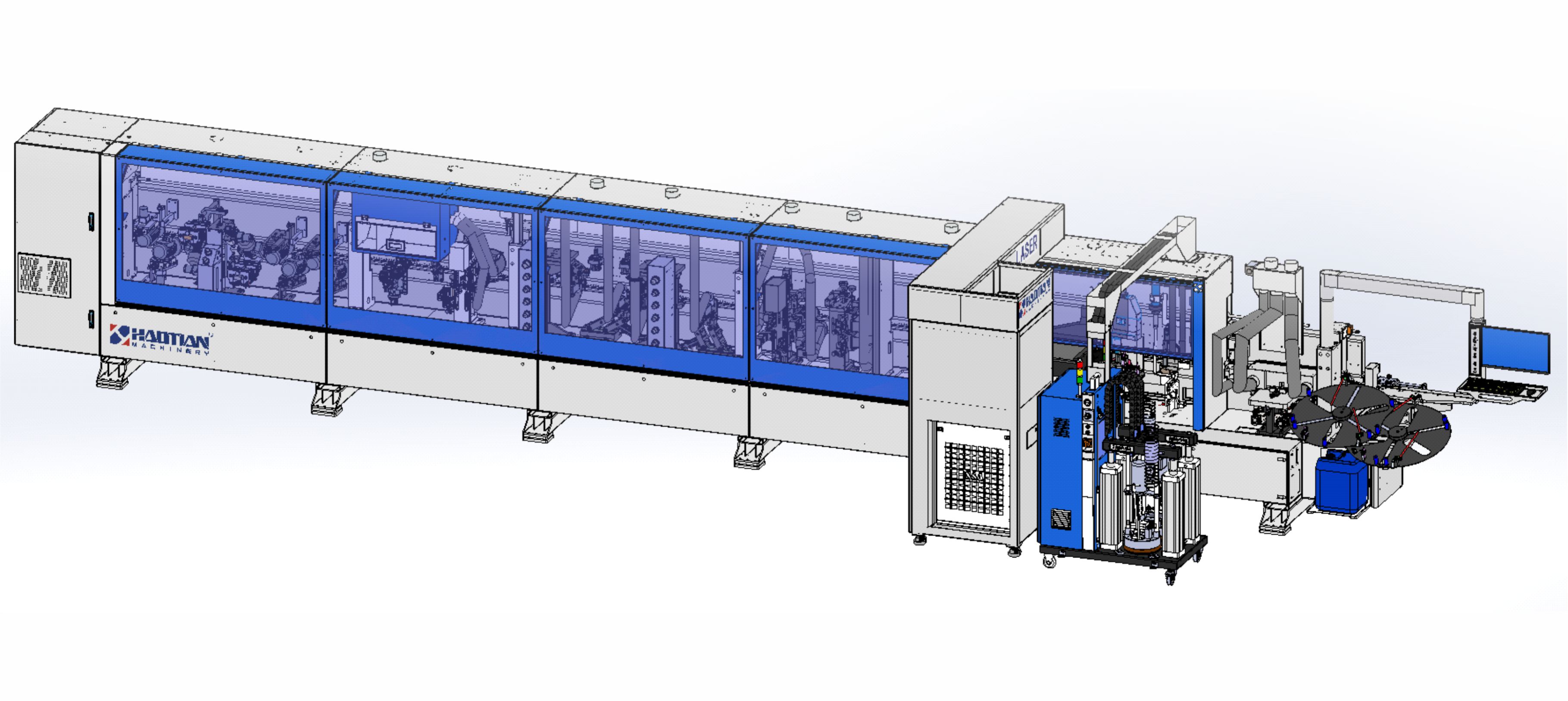 TEB-288H/12/13+L PUR2 LASER(激光和單軸雙膠多色PUR 板件厚度自動(dòng)測量 伺服送帶及大壓輪驅(qū)動(dòng)